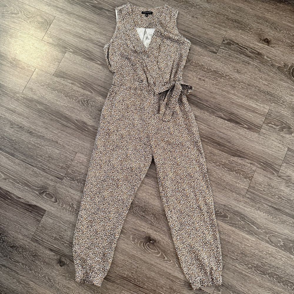 Banana Republic Tencel Leopard Jumpsuit